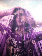 Myra Wine Art Silk Embroidered Lehenga