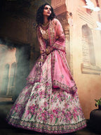 Myra Off White Organza Heavy Embroidered Lehenga