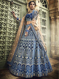 Myra Royal Blue Heavy Embroidered Lehenga Choli