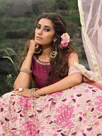 Myra Magenta Pink Embroiderd Net Lehenga Choli
