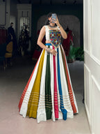 Lorenvalley Pure Rayon Gota Patti Lace Touch Up Lehenga Choli