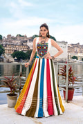 Lorenvalley Fashion White Pure Rayon Gota Patti Lace Touch Up Lehenga Choli - Distacart