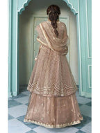 Beige Heavy Embroidered Traditional Gharara 