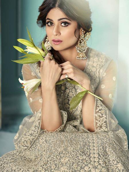 Myra Dusty Grey Beautiful Heavy Embroidered Gharara Suit online
