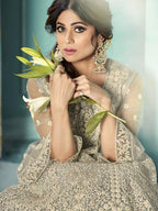 Myra Dusty Grey Beautiful Heavy Embroidered Gharara Suit online