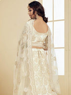 Myra Trendy Off White Heavy Embroidered Net Bridal Lehenga