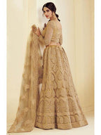 Myra Traditional Golden Heavy Embroidered Net Bridal Lehenga