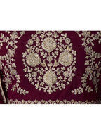 Myra Wine and Gold Georgette Embroidered Anarkali Suit