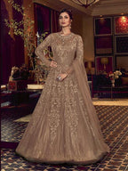 Myra Brown Premium Net Anarkali Suit online