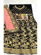 Myra Coco Heavy Embroidered Velvet Bridal Lehenga