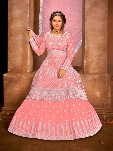 Myra Dusty Pink Heavy Embroidered Traditional Gharara