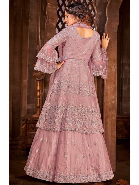 Lilac Heavy Embroidered Gharara Suit