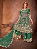 Myra Green Heavy Embroidered Gharara Suit online