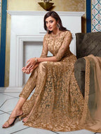 Beige Net Embroidery 