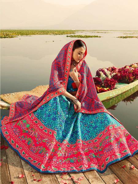 Myra Silk Muslan Printed Lehenga Choli In Multicolor