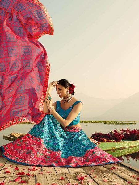 Myra Silk Muslan Printed Lehenga Choli In Multicolor