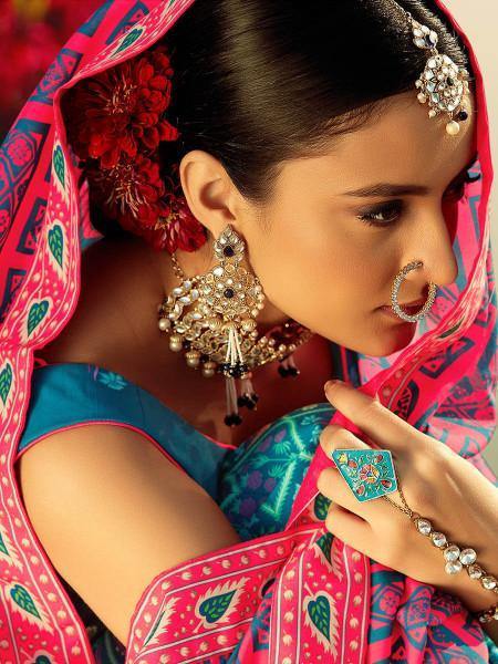 Myra Silk Muslan Printed Lehenga Choli In Multicolor