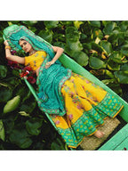 Beautiful Multicolour Silk Muslan Printed Traditional Lehenga 
