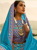 Myra Multicolour Silk Muslan Printed Lehenga Choli online