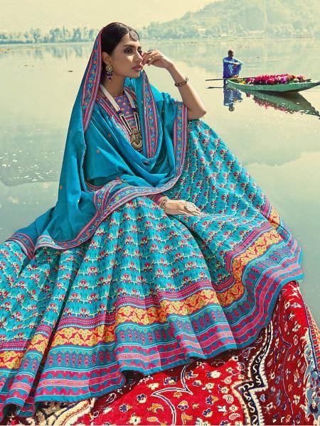 Silk Muslan Printed Lehenga Choli