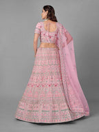Myra Traditional Bridal Lehenga in Pink Heavy Embroidered Soft Net