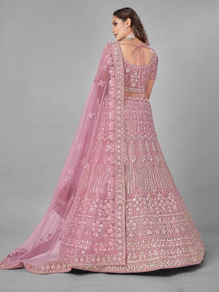 Myra Bridal Lehenga in Pink Heavy Embroidered 