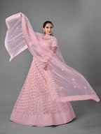 Myra Pink Heavy Embroidered Soft Net Bridal Beautiful Lehenga
