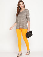 TAG 7 Women Pack of 2 Yellow & Red Solid Kurti Pants