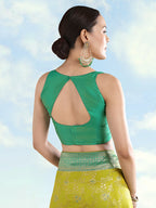 Monjolika Fashion Pear Banarasi Silk Saree With Zari Woven Design - Distacart