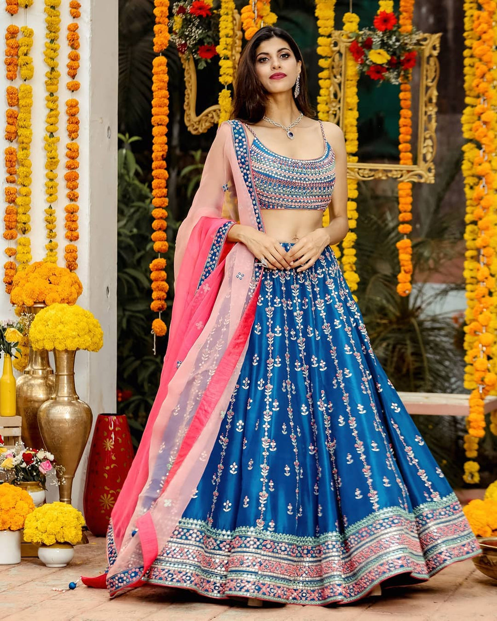 Lehenga Mart Glamorous Designer Lehenga Choli for Bridal and Bridesmaids Wedding Wear Choli