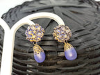 Terracotta Flower Stud With Waterdrop Earrings