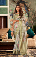 Anaita Grey Designer Digital Printed Soft Silk Saree With Blouse - Distacart