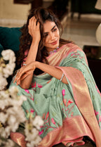 Anaita Green Designer Digital Printed Soft Silk Saree With Blouse - Distacart