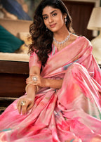 Anaita Pink Designer Digital Printed Soft Silk Saree With Blouse - Distacart