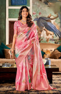 Anaita Pink Designer Digital Printed Soft Silk Saree With Blouse - Distacart