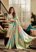 Anaita Multicolor Designer Digital Printed Soft Silk Saree With Blouse - Distacart
