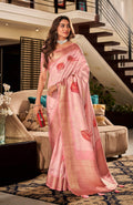 Anaita Light Pink Designer Digital Printed Soft Silk Saree With Blouse - Distacart