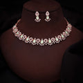 Tehzeeb Creations See Green Colour Ad Studded Necklace Jewellery Set With Matching Earrings For Women And Girls