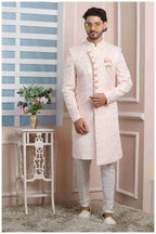 Raivat Ethnic Jacquard Silk Thread Work Indo Western In Pink Colour - Distacart