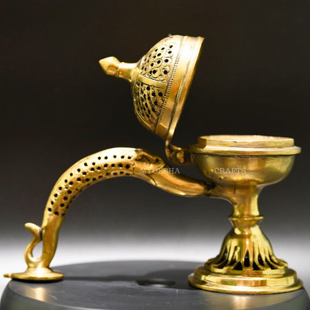 Brass Dhoop Dhan - Divine Offering for Ritualistic Fragrance and Purification