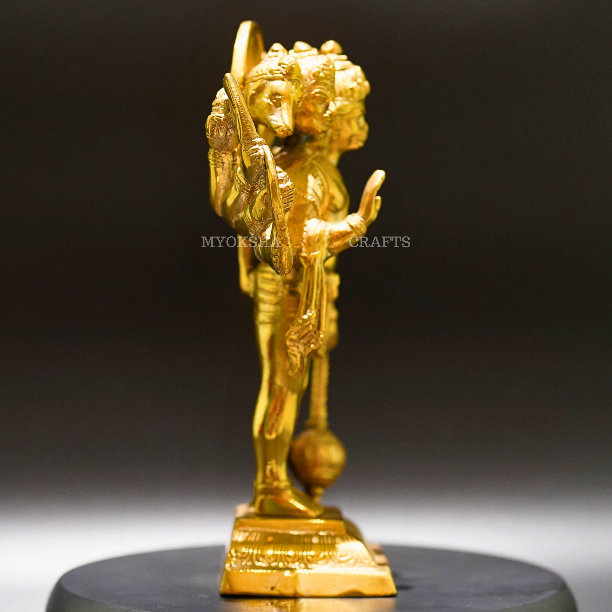 Brass Panchmukhi Hanuman - Powerful Symbol of Strength and Devotion