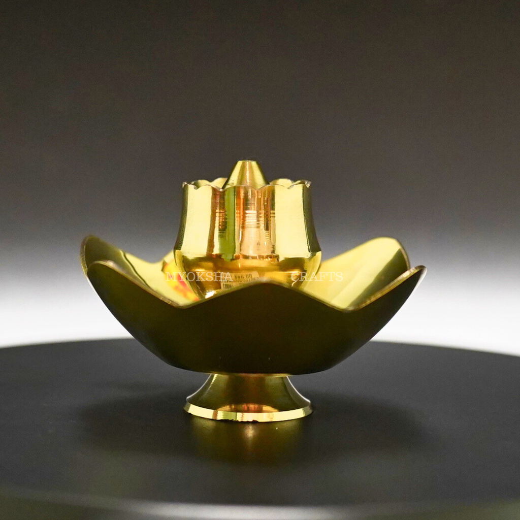 Brass Lotus Agarbatti Stand - Divine Fragrance and Serenity for Homes