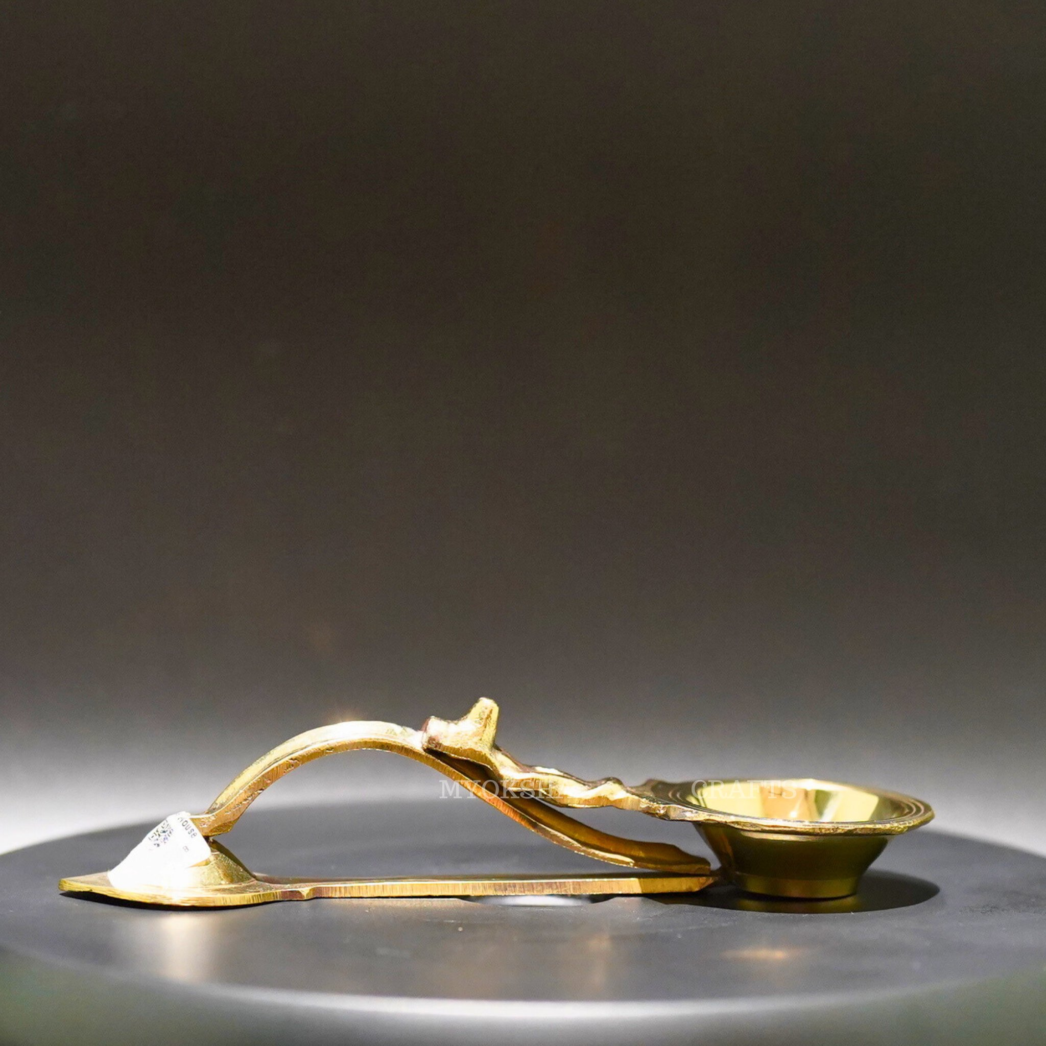 Brass Udupi Round Arti - Divine Offering for Spiritual Seekers