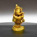 Ganesha Playing Drums Brass Idol – Perfect for Devotees