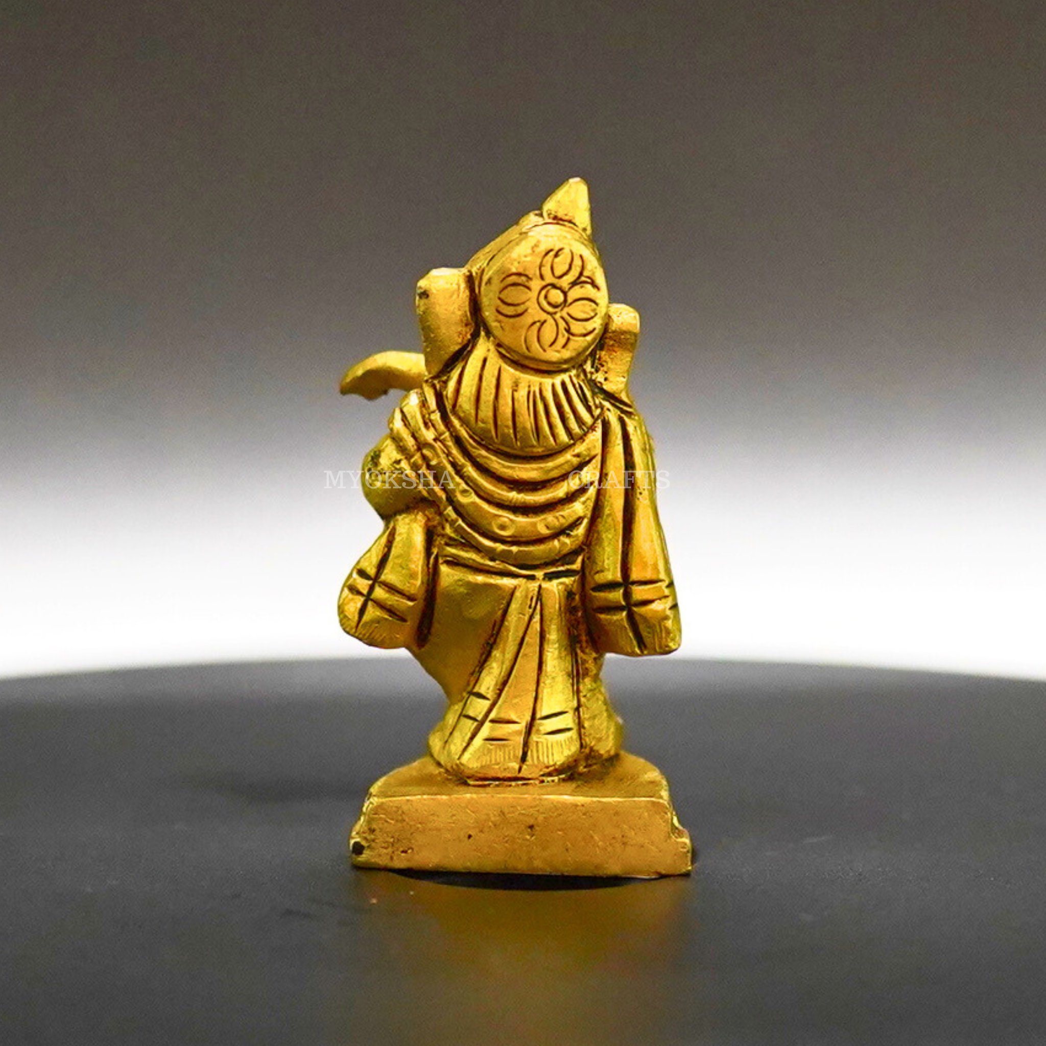 Ganesha Playing Drums Brass Idol – Perfect for Devotees