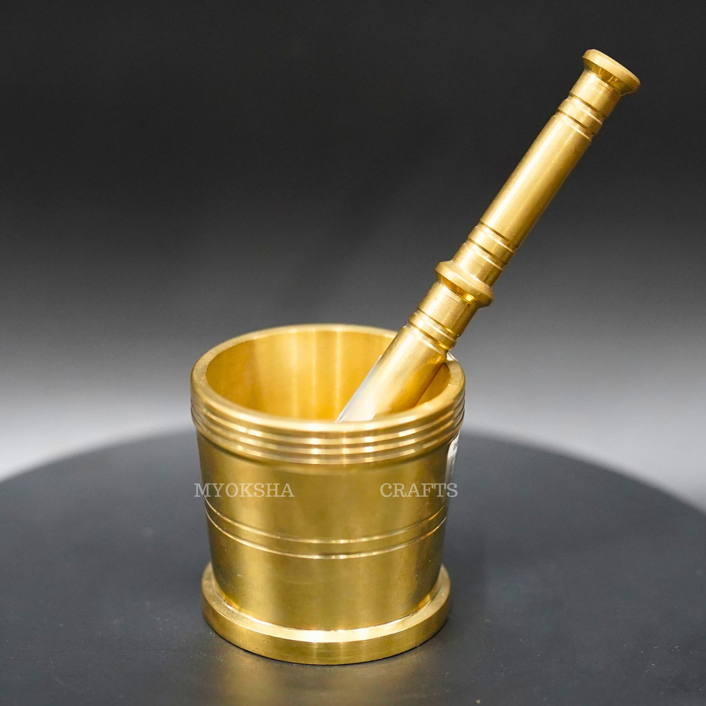 Brass Mortar and Pestle - Embrace the Art of Traditional Grinding