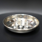 Stainless Steel Agardan Plate: Graceful Décor for Discerning Devotees