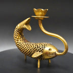 Brass Fish Candle Stand: Coastal Charm for Homes
