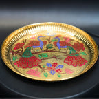 Brass Peacock Design Plate
