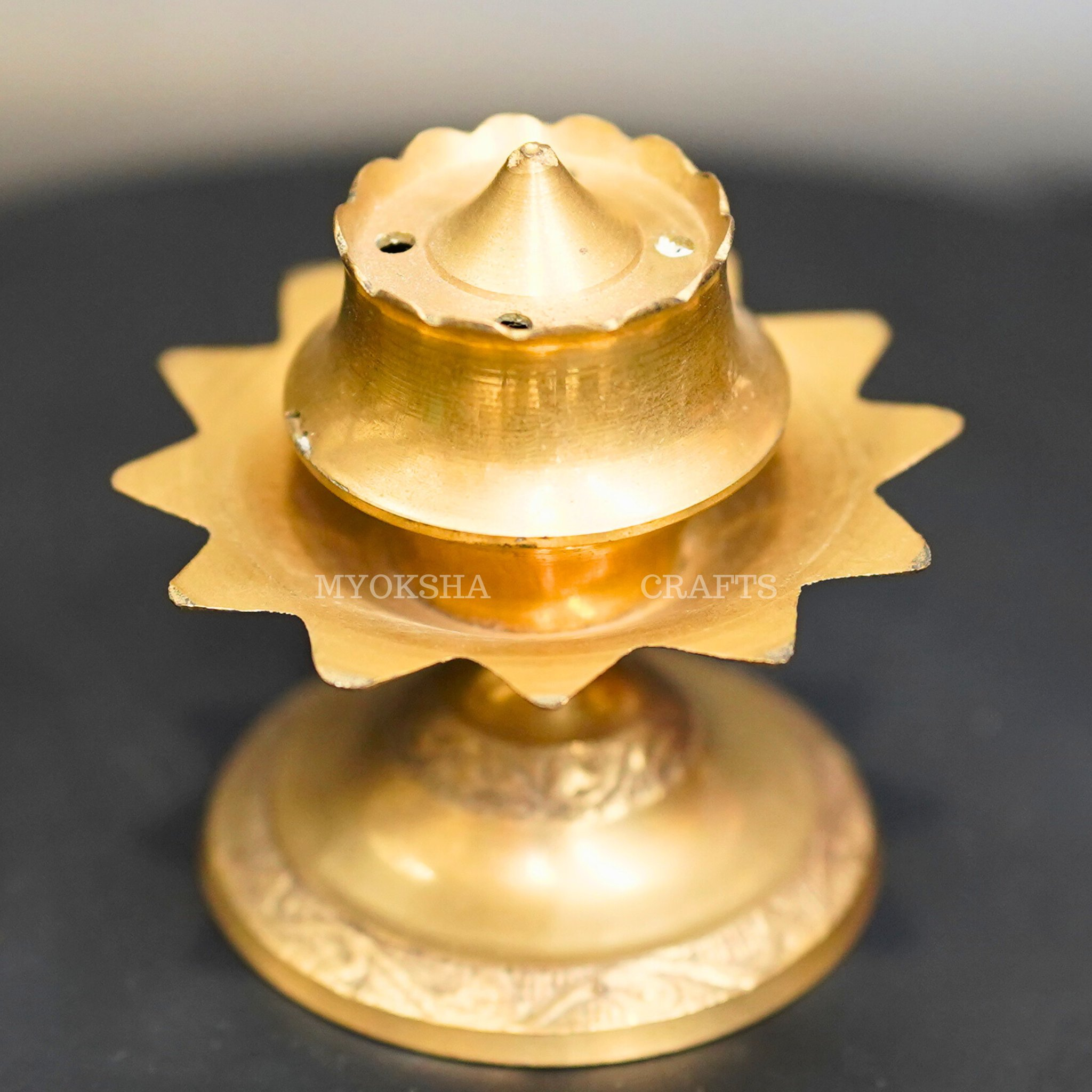 Brass Sunflower Agarbatti Stand
